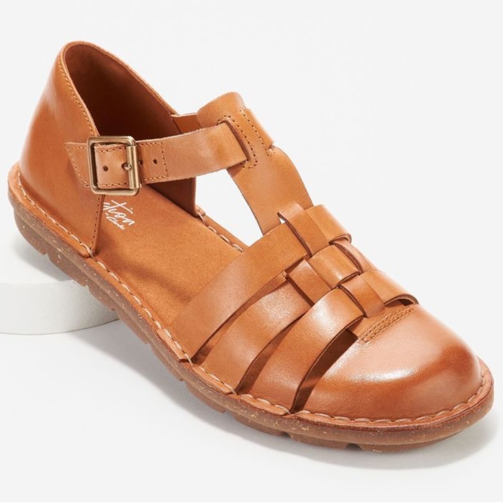 Clarks Tan Leather Fisherman Sandals